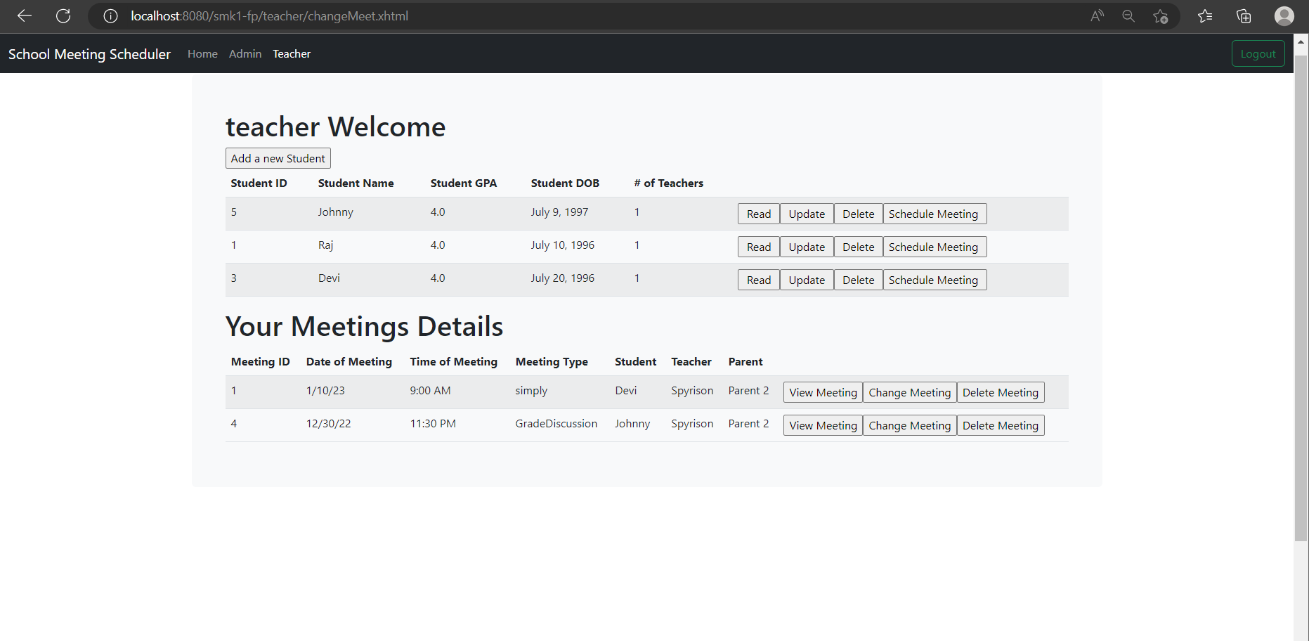 GitHub - Sumanth-MK/Parent-Teacher-Meeting-Scheduler: A meeting ...
