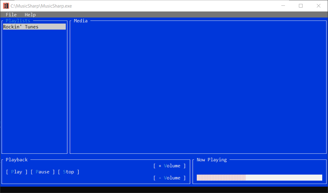 Screenshot of MusicSharp