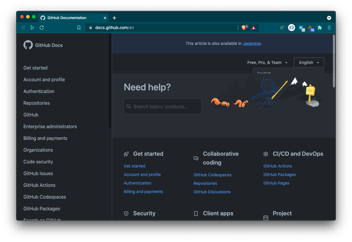 Language menu hidden with the main part scrolled · Issue #11547 ...