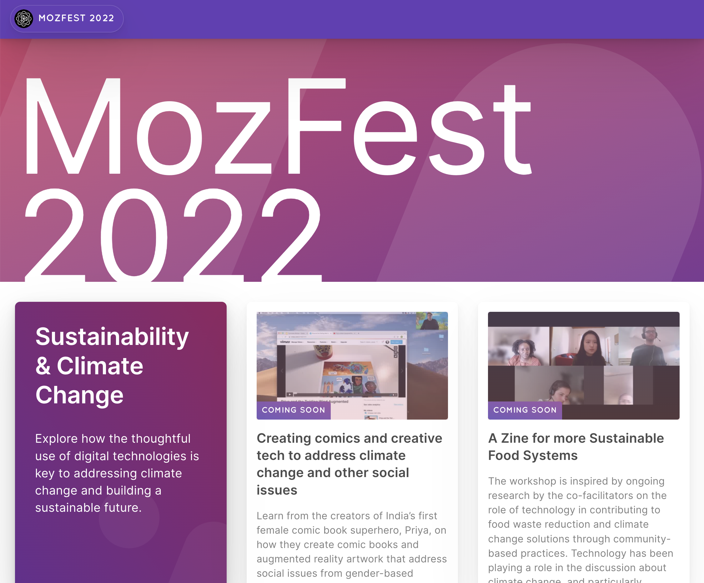 MozFest 22 Hyperaudio Front Page