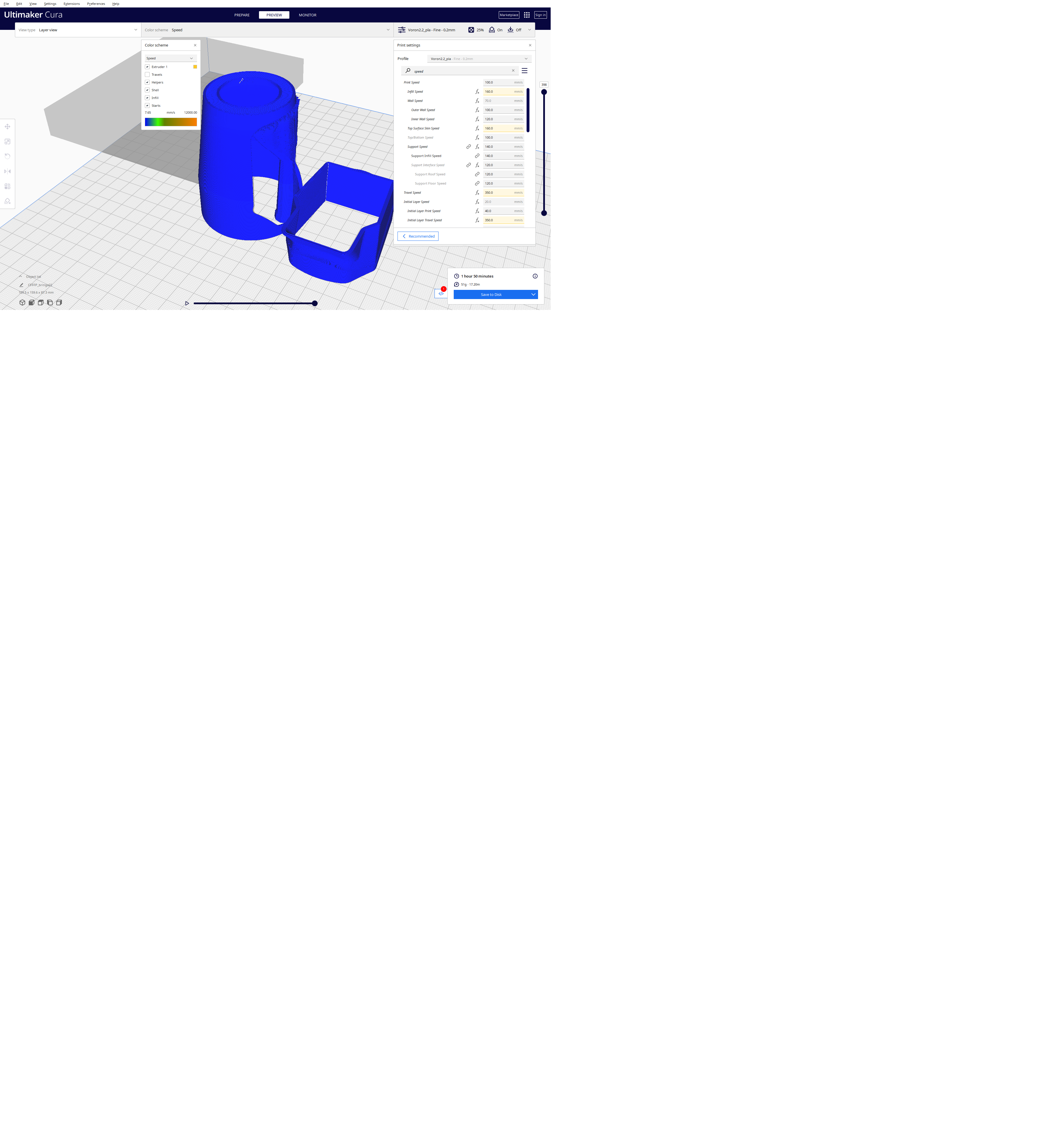 inexplicable high speed values in gcode · Issue #12608 · Ultimaker/Cura ...