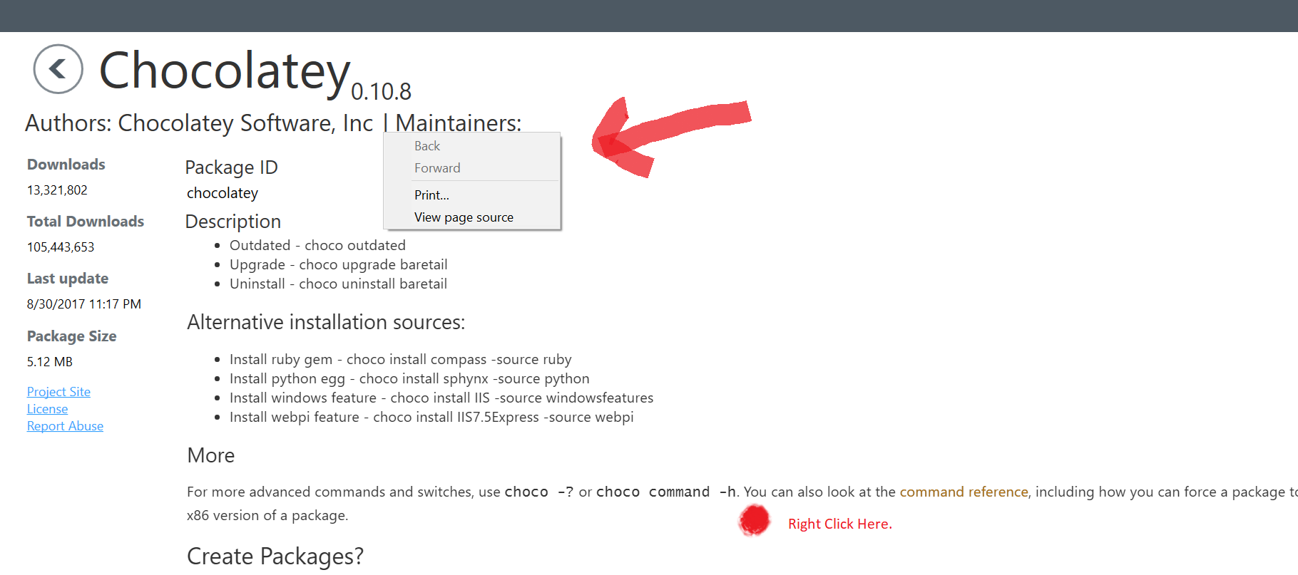 Context Menu Position issue in the package details. · Issue #548 ...