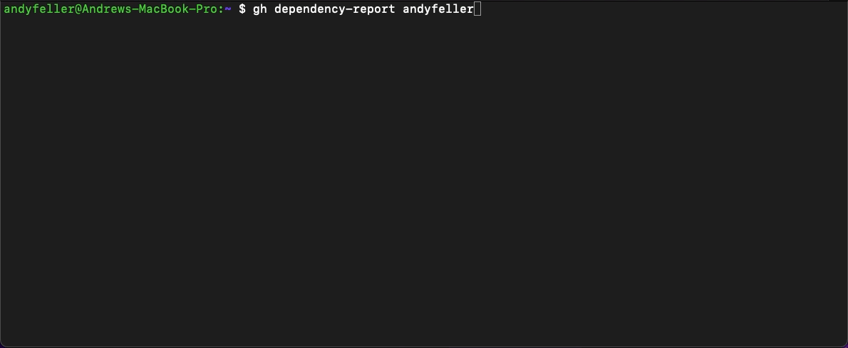 Demo of gh-dependency-report extension