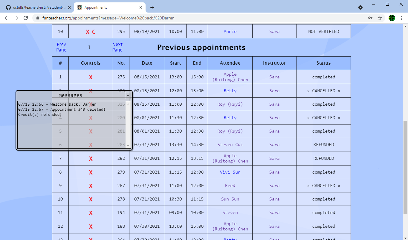 GitHub - dstults/teachersFirst: A student-teacher class tracking MVC ...