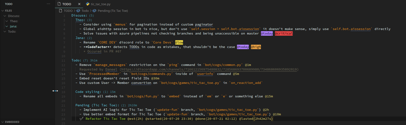 TODOs from file doesn't show up correctly · Issue #276 ...