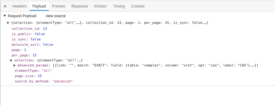 v1.5: Advanced Search does not work · Issue #1200 · ComPlat/chemotion ...