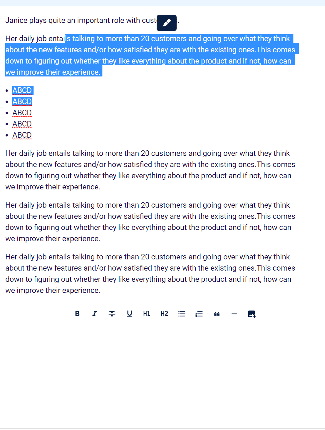 Selected Text
