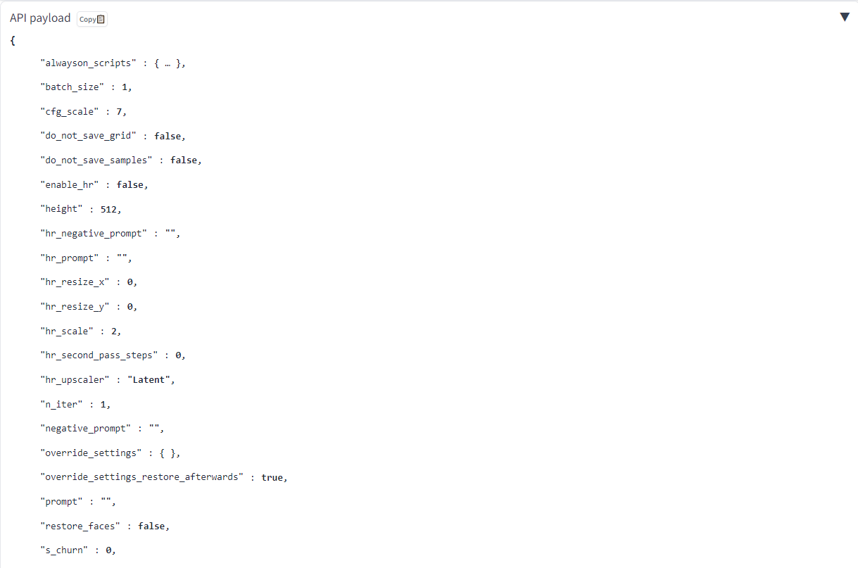 GitHub - huchenlei/sd-webui-api-payload-display: Display the ...