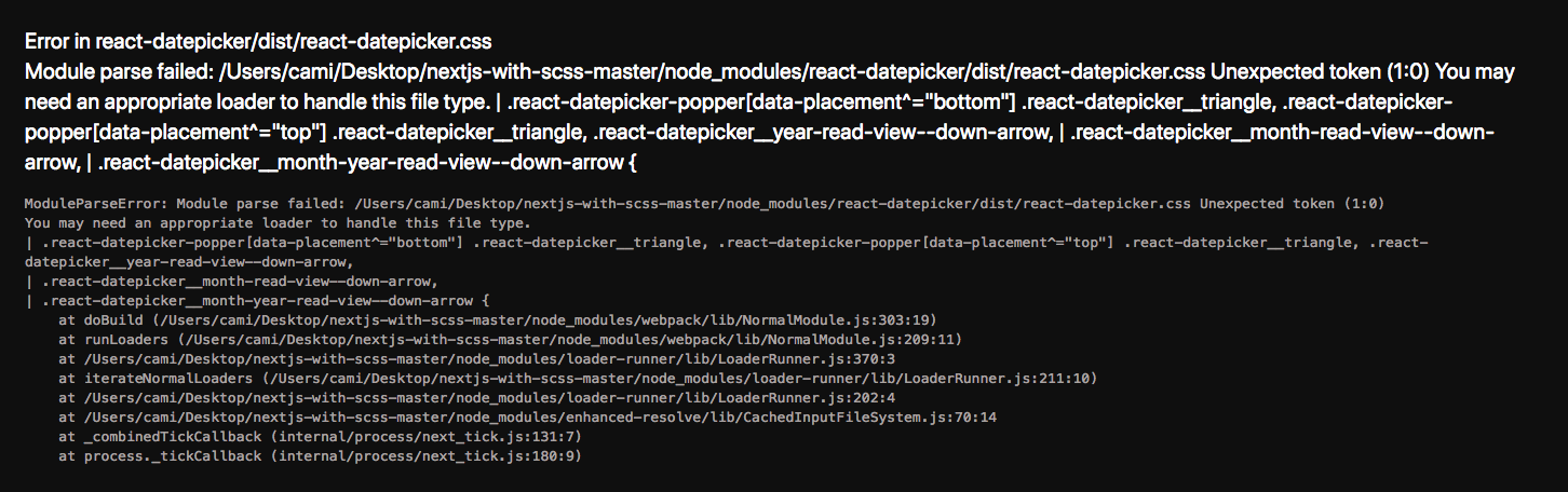 Error in CSS · Issue #1362 · Hacker0x01/react-datepicker · GitHub