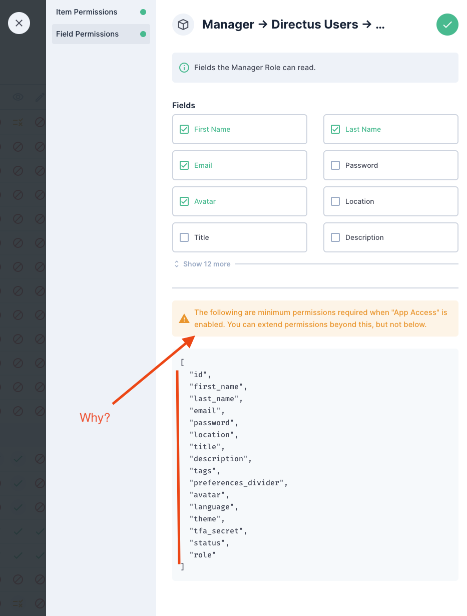 Field permissions for Users · directus directus · Discussion #5019 · GitHub