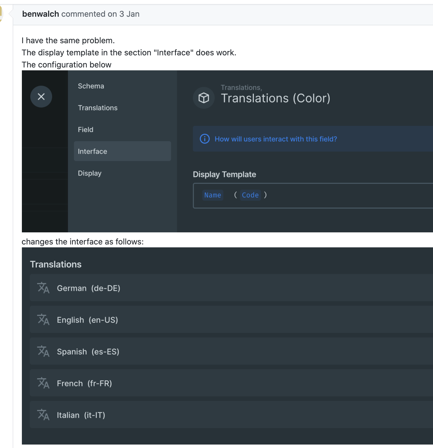 Not possible to change the display for translations interface · Issue ...