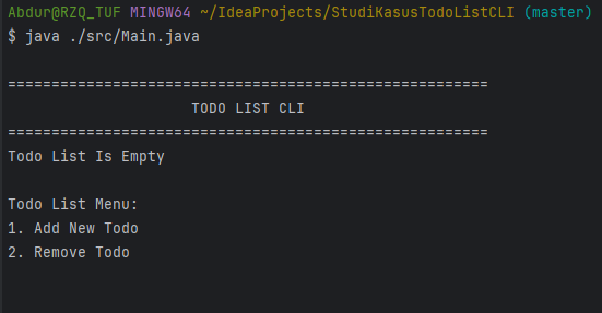 GitHub - Abdurozzaq/StudiKasusTodoListCLI: Todo List CLI App With Java ...