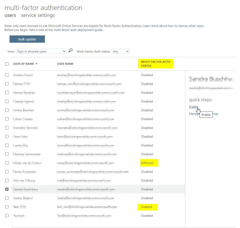 Office 365 Business Premium / E3 / E5 MFA for subset of users · Issue ...