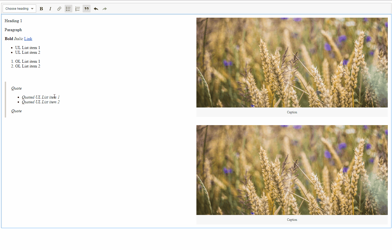 Cannot select all content when widget is first/last element · Issue ...