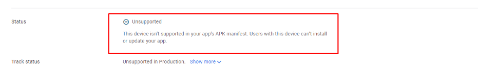 Available on 161 devices Only in google play console · Issue #748 ...