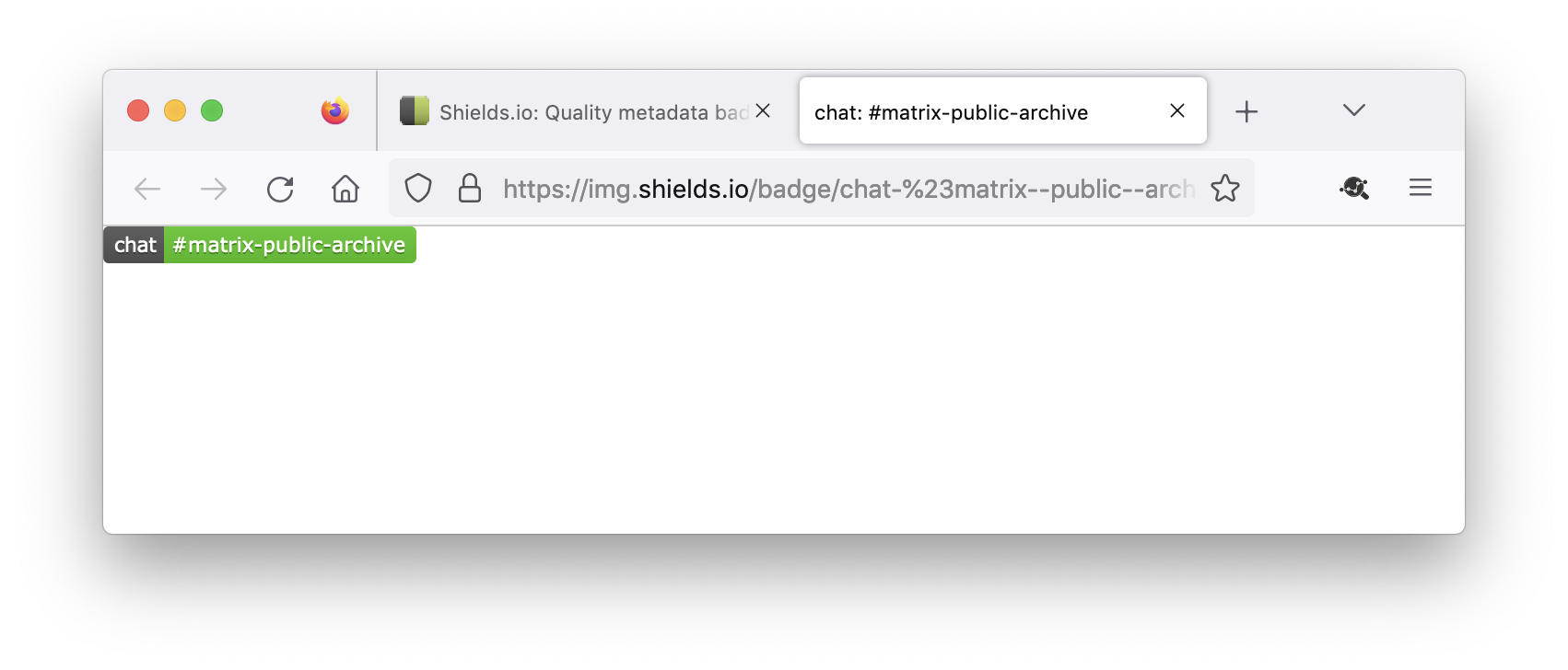 Link our Matrix room from the readme - `#matrix-public-archive:matrix ...