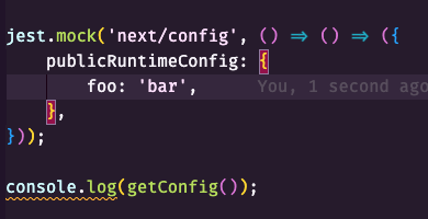 Is it possible to mock publicRuntimeConfig with Jest? · vercel
