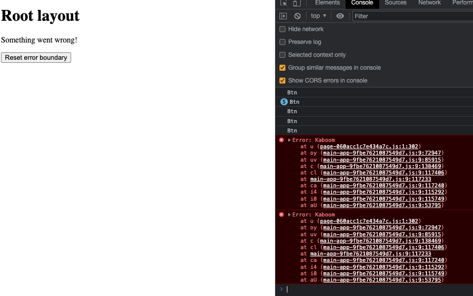 Next.JS 13 Turbo - Error Boundaries Not Working · vercel next.js ...
