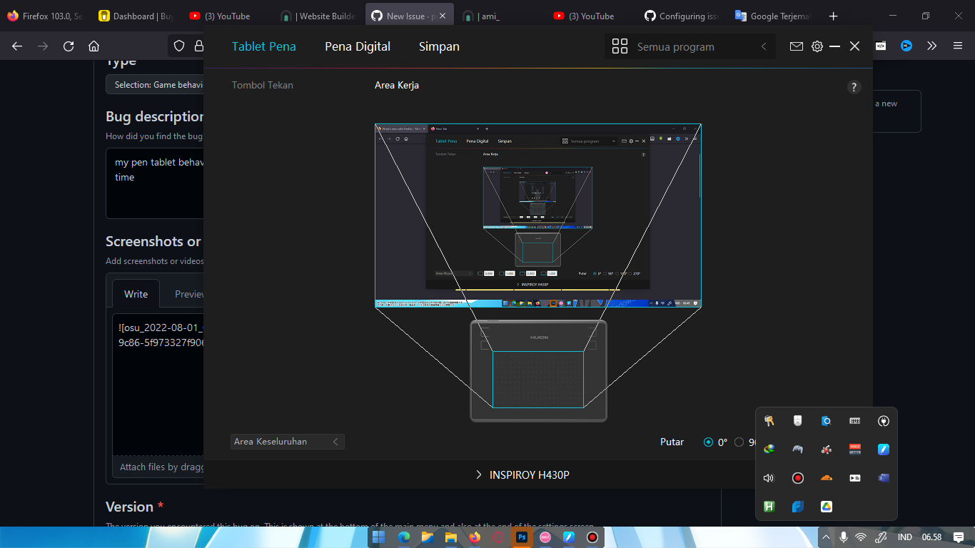 Bug Pen Tablet Cursor when using 2 driver tablet at same time · Issue 19511 · ppy/osu · GitHub
