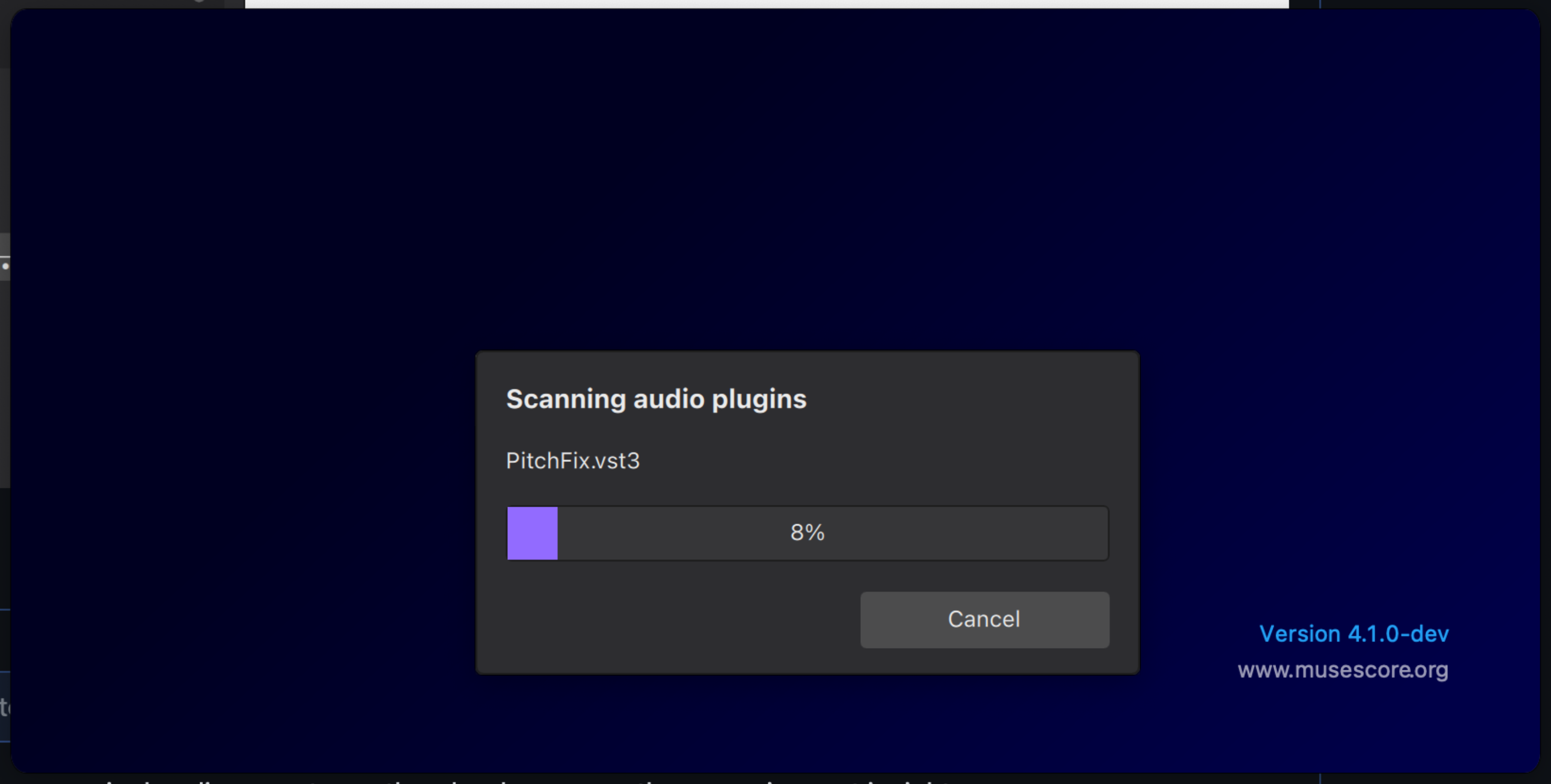 Audio plugin scanning happens on every open / dialog is not centred, so