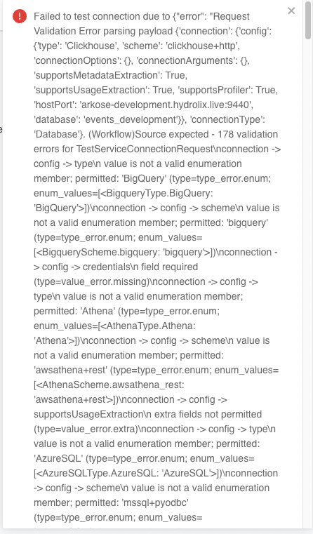 Connection error to Hydrolix (Clickhouse underlying) · Issue #5768 ...
