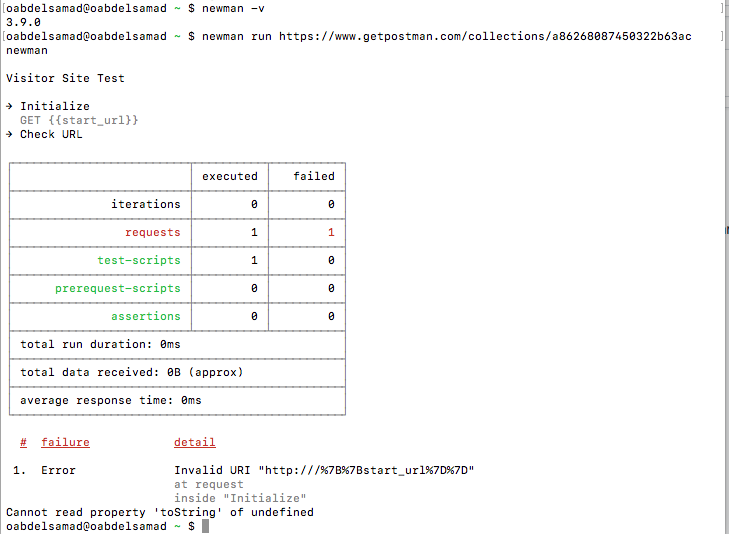 Cannot read property 'toString' of undefined while using Postman link ...