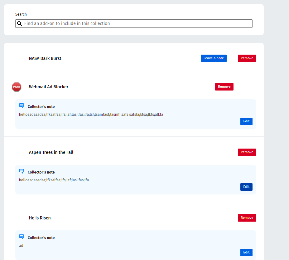 Remove button misaligned in collection edit pages · Issue #13323 ...