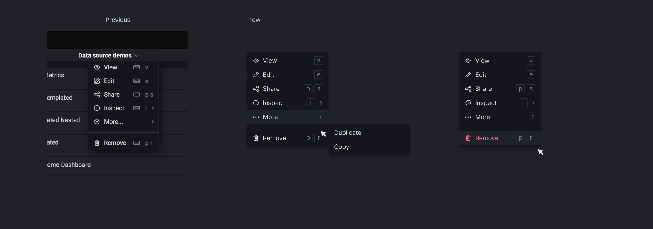 navigation - dropdown minior update - new keyboard key indicator ...
