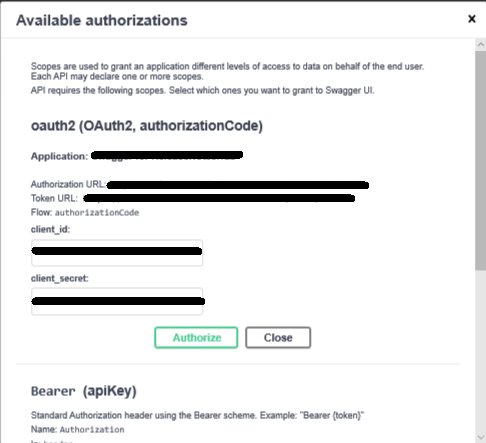 How to hide client_id and client_secret on Available authorizations ...