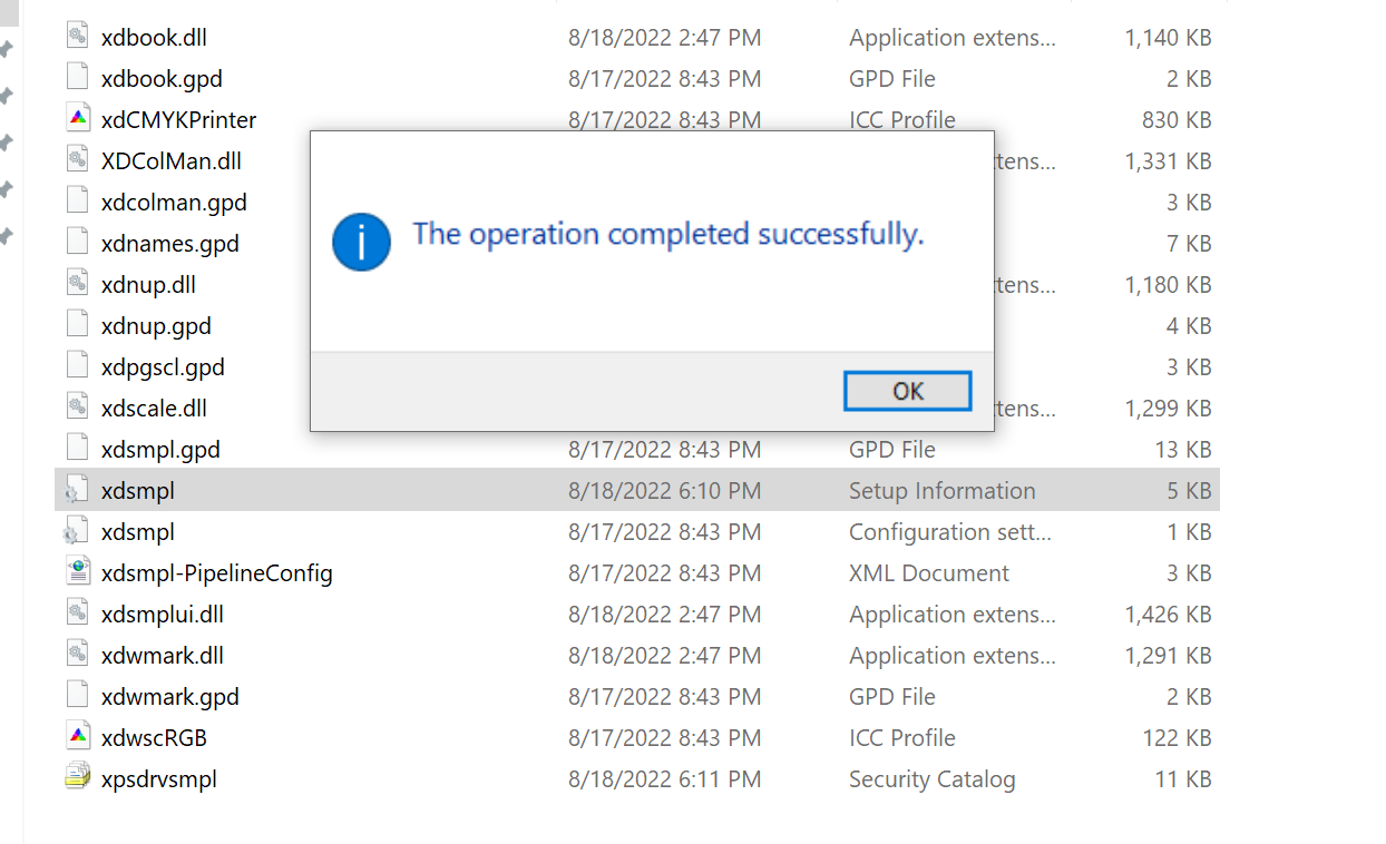 "XPSDrv Driver and Filter Sample" Build by VS2019, how to install it ...