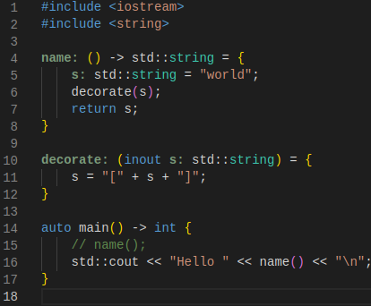 [RFC] How to highlight Cpp2 · Issue #459 · hsutter/cppfront · GitHub