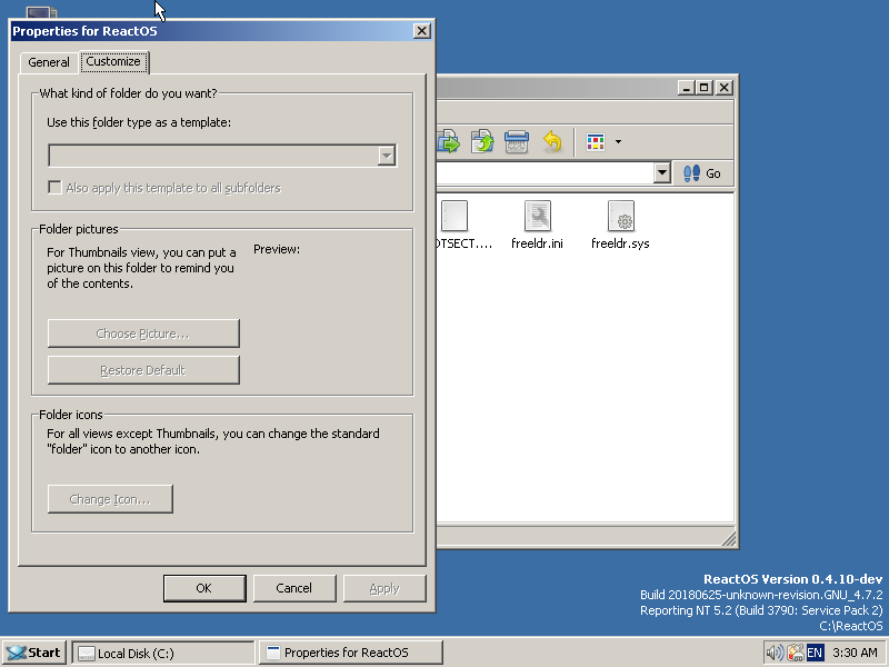 [SHELL32] Initial implement of Folder Customize by katahiromz · Pull Request 642 · reactos