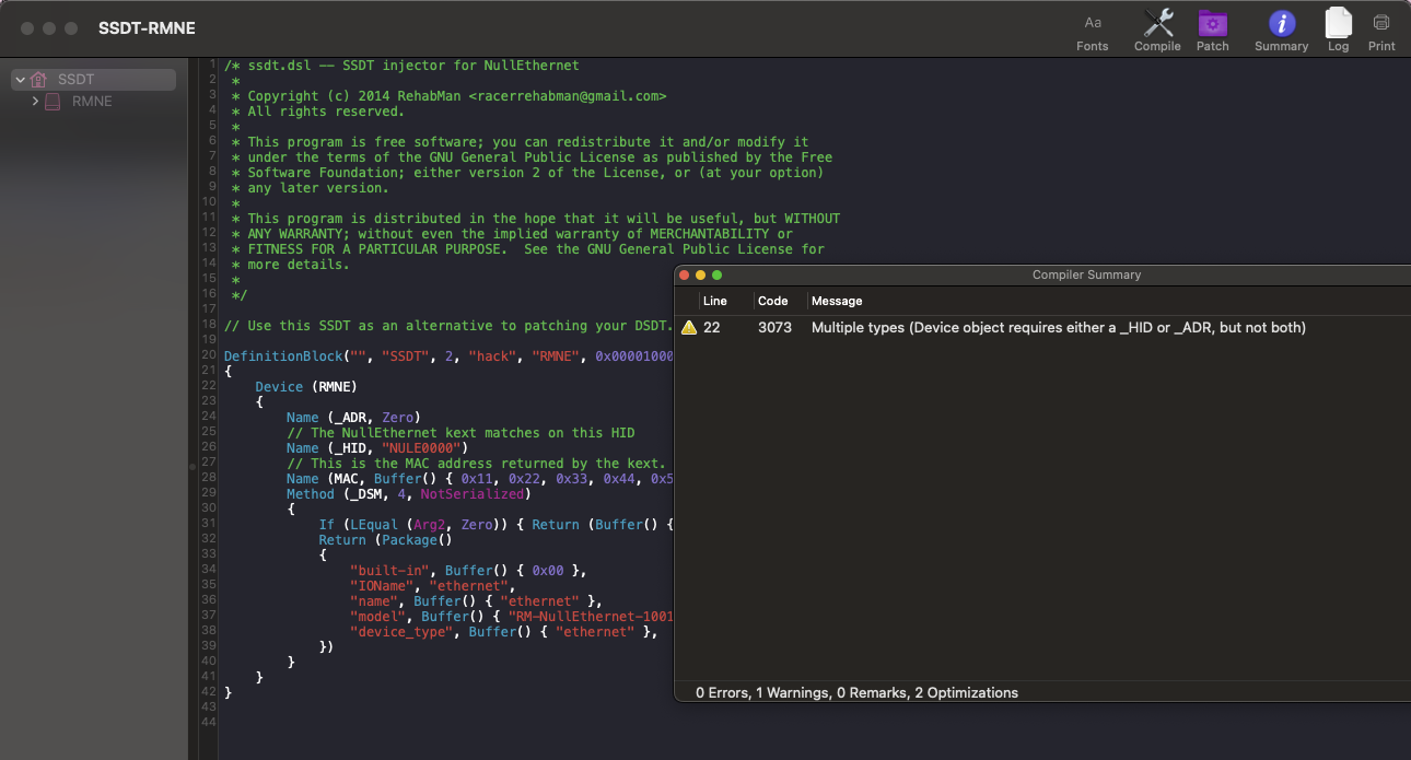 cosmetics issue in MaciASL · Issue #1572 · acidanthera/bugtracker · GitHub
