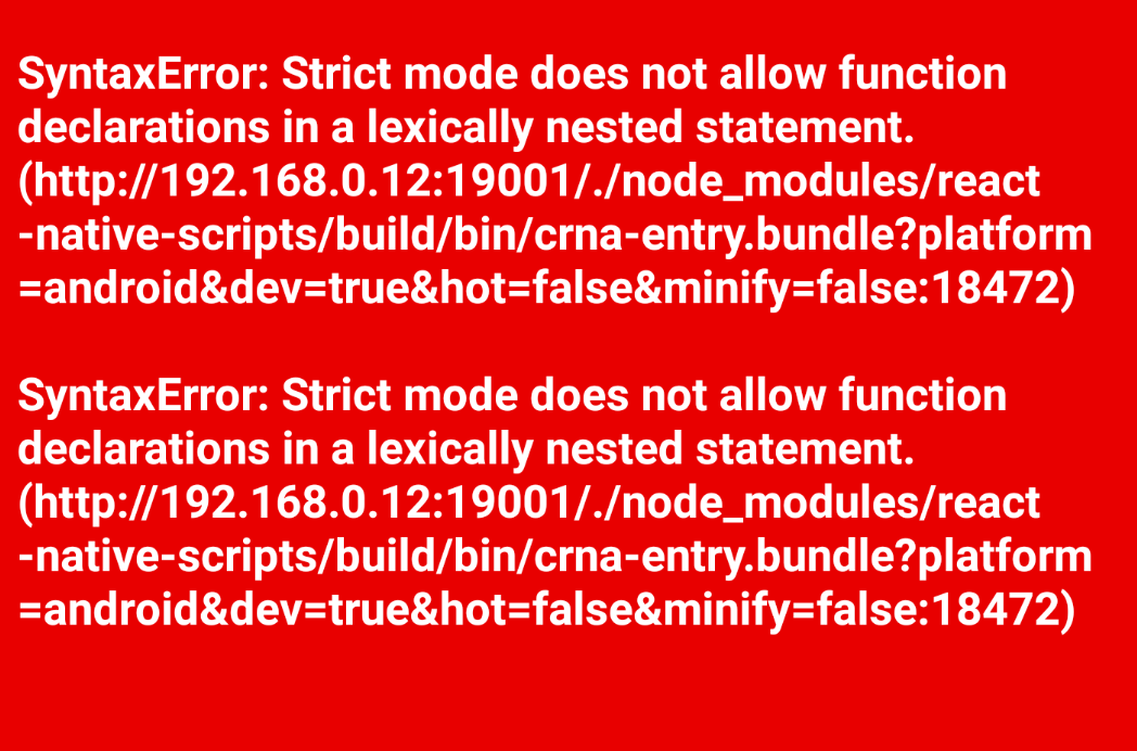 strict mode does not allow on android(expo 19.0.0) · Issue #433 · expo ...