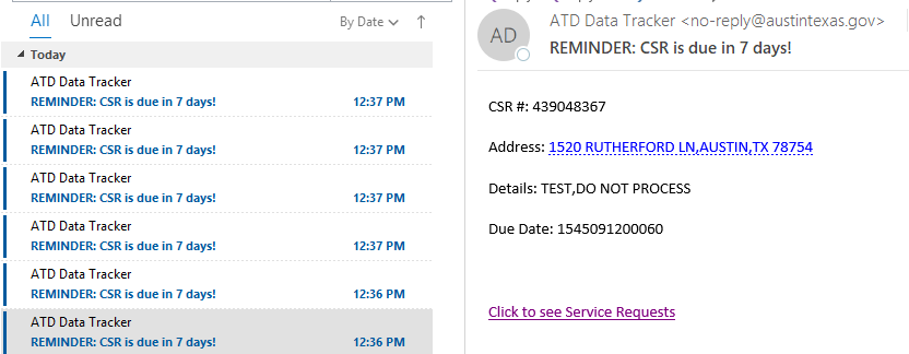 7 day due date alert - Markings CSR · Issue #300 · cityofaustin/atd ...