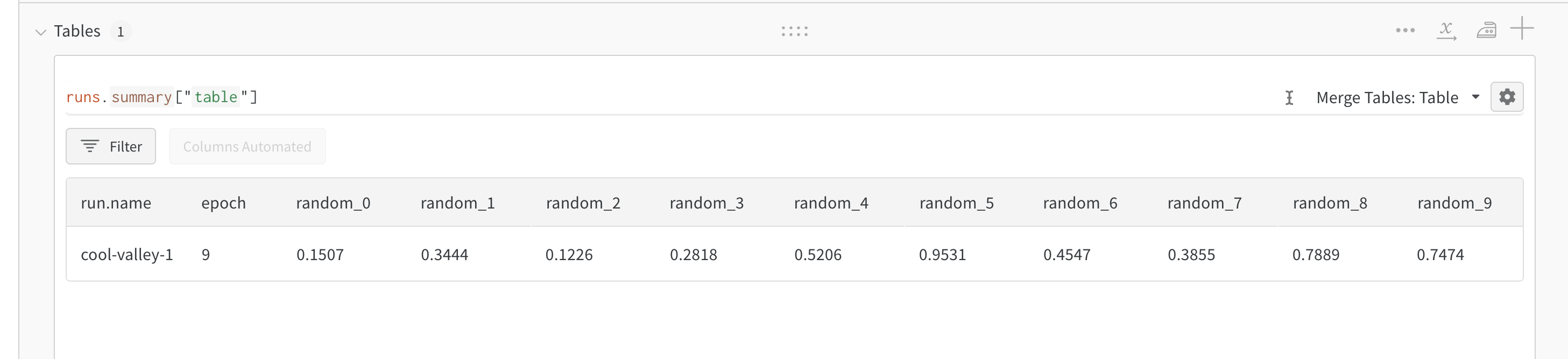 [App] Table is not updating when logging the same table with new rows