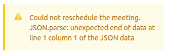 reschedule error