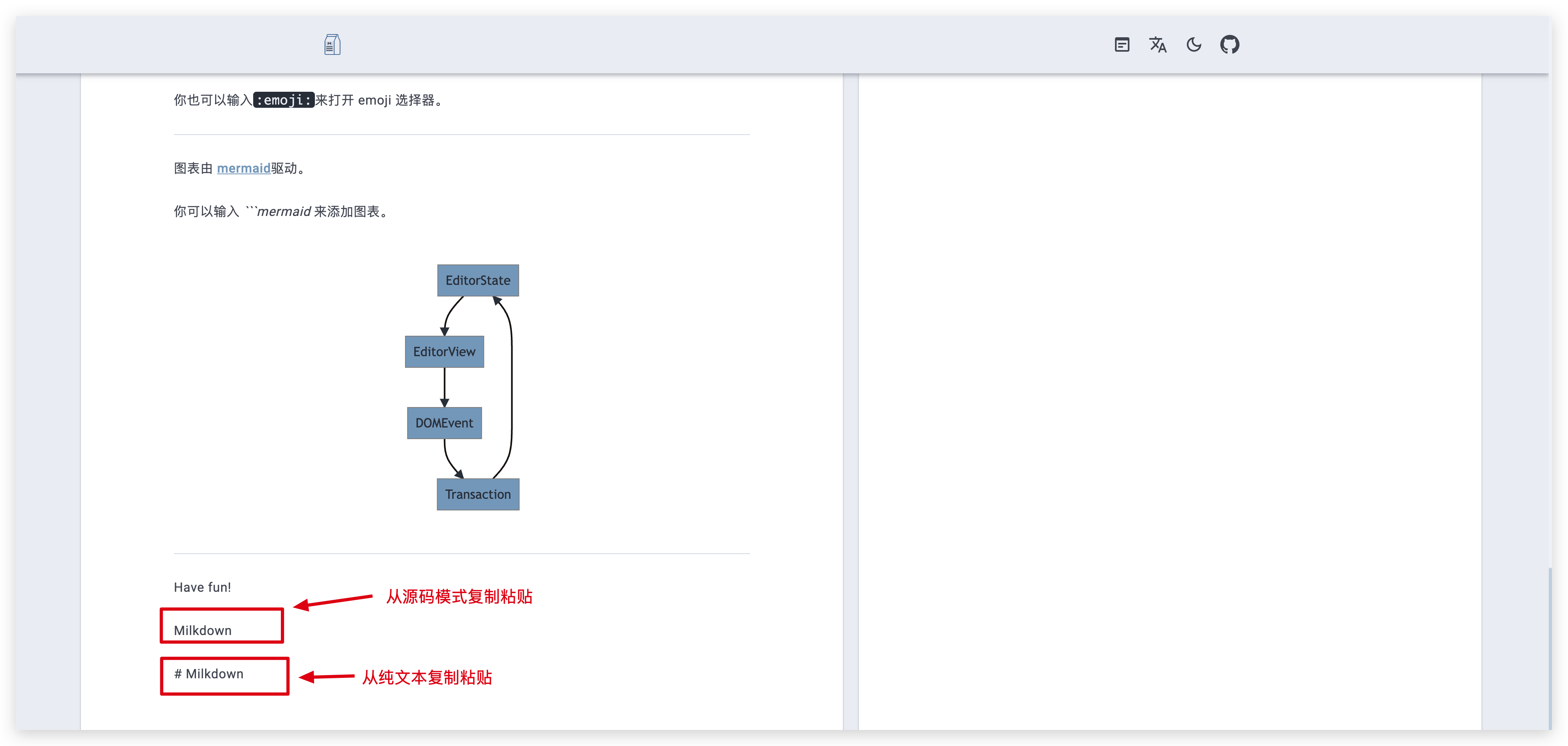 Bug 粘贴过来的md语法不被解析 Issue 142 Milkdown Milkdown Github