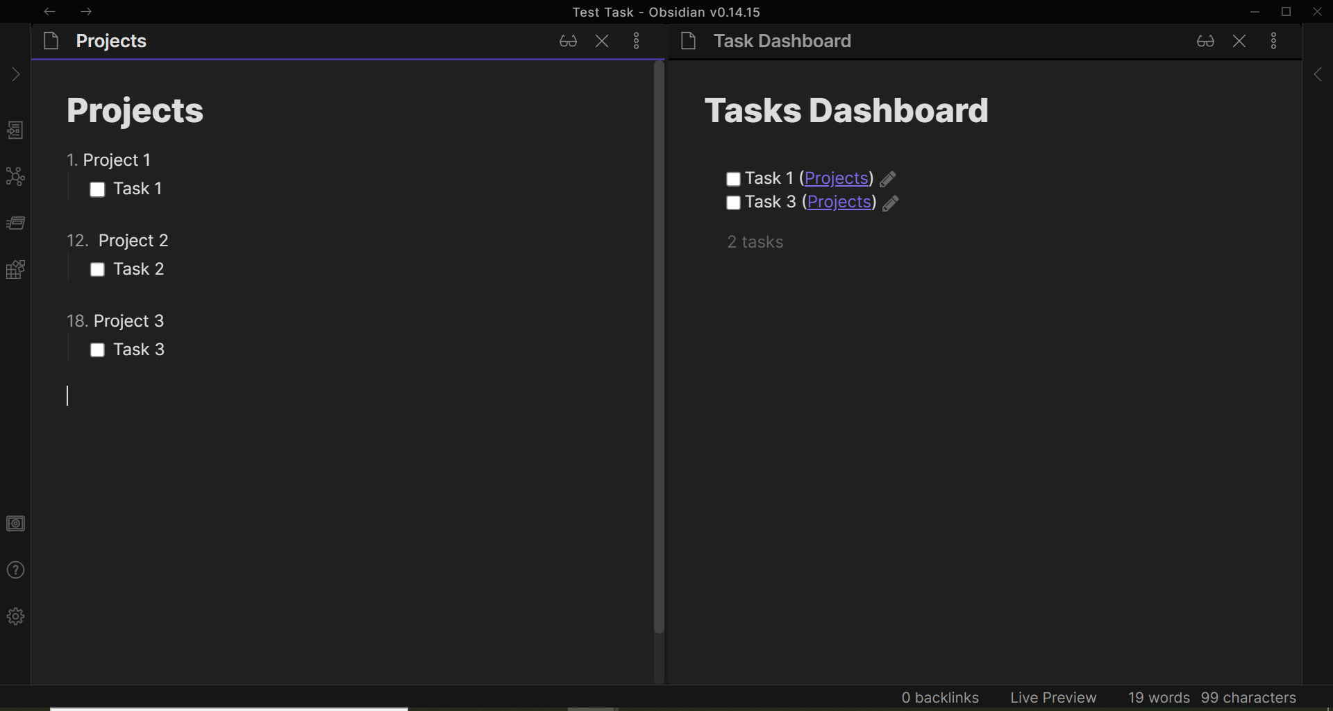 Tasks query does not work for indented task in ordered list · Issue ...