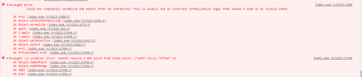 Could not completely normalize the editor after 252 iterations! · Issue ...