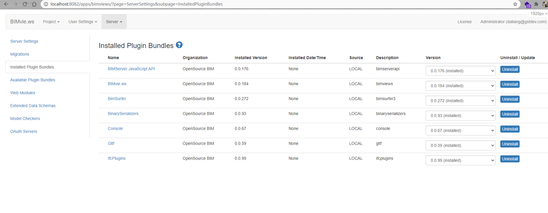 Can't install plugins for BIMServer 1.5.182 · Issue #1182 ...