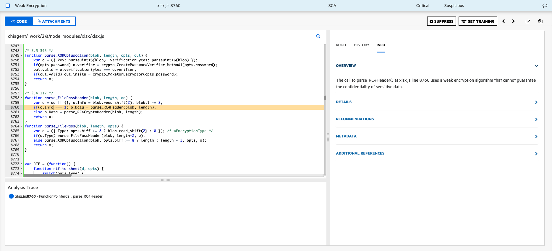 The Weak Encryption issue in fortify code scan · Issue #2308 · SheetJS ...