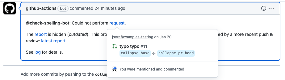Hovercard references to comments in current object should include ...
