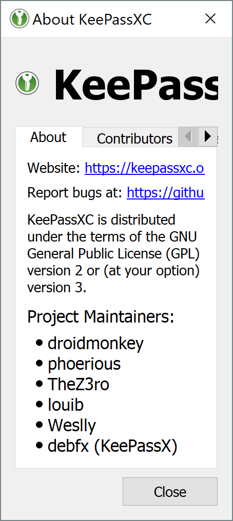 Windows about dialog is very narrow · Issue #780 · keepassxreboot ...