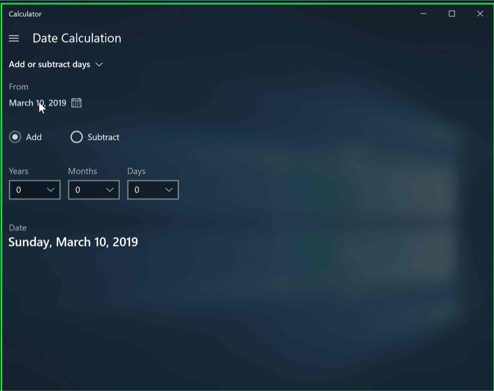 Switching from Difference between dates to Add or subtract dates ...