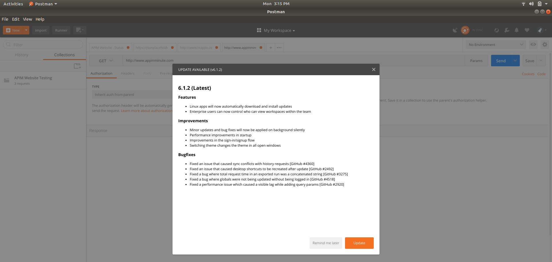 Auto update fails while clicking on "Update" button. on Ubuntu Linux 18 ...
