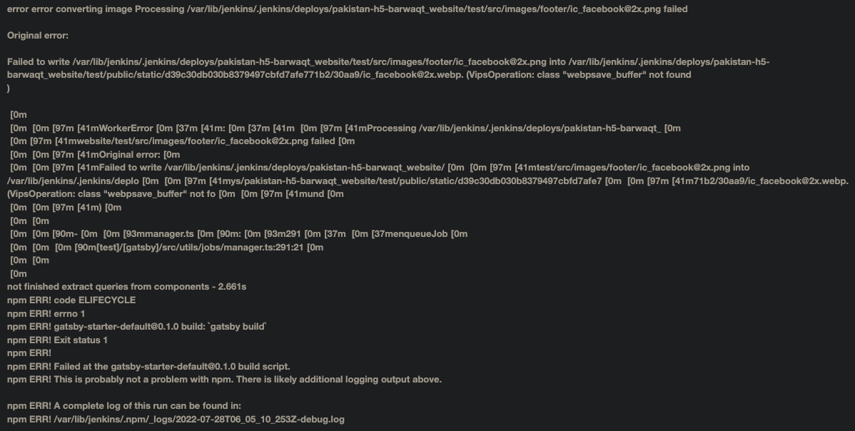 Gatsby Build Error. · Issue #3311 · lovell/sharp · GitHub