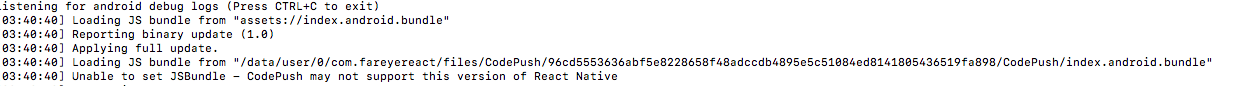 Code Push app update does not apply in RN 0.57.1 · Issue #1420 ...