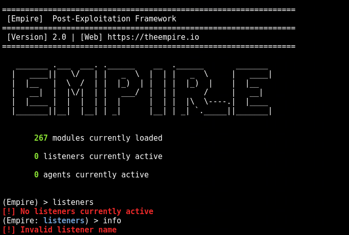 Listener can not created · Issue #573 · EmpireProject/Empire · GitHub
