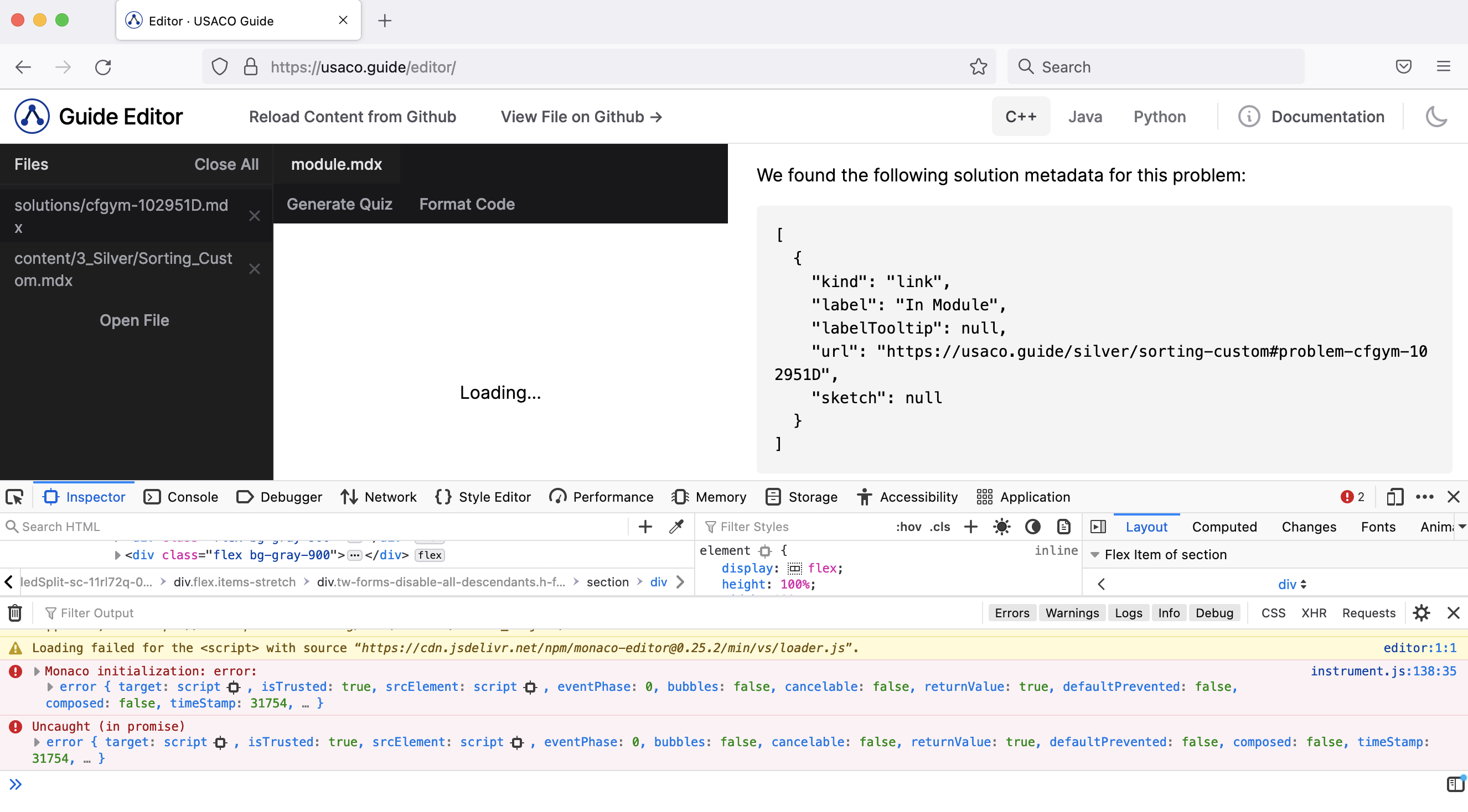 Monaco Editor Fails to Initialize on Firefox 93 · Issue #2310 ...